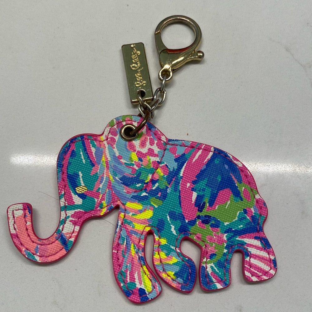 Lilly Pulitzer Elephant Keychain, Gumbo Limbo
